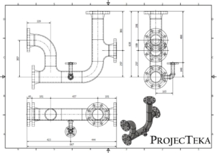 Tavola costruttiva conduttura WELDED PIPE SHOP DRAWING