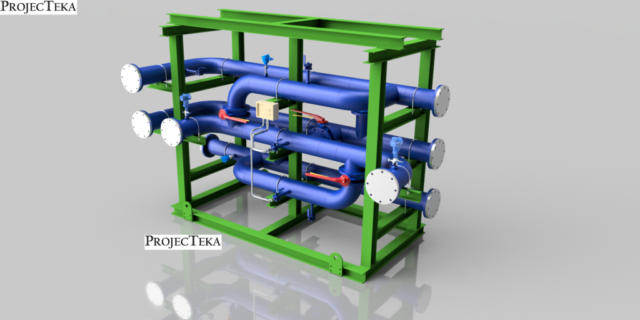 SKID 3D MODEL GA DRAWING SKID GA DRAWING P&ID PIPING BYPASS SYSTEM