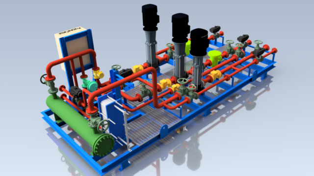 SKID HEAT EXCHANGER - WATER SKID SYSTEM
