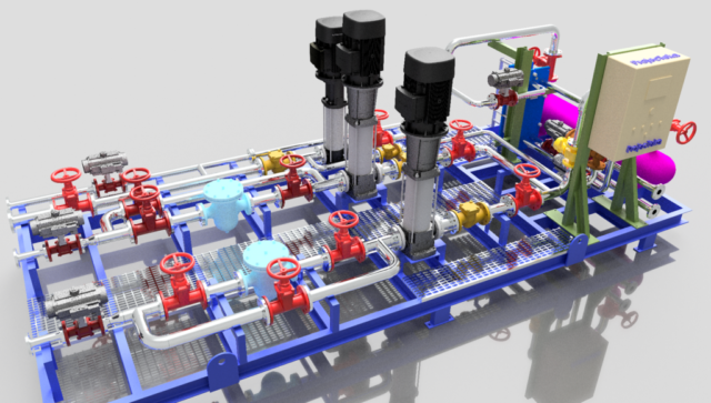 SKID HEAT EXCHANGER - NAVAL SKID HEAT EXCHANGER - WATER SKID SYSTEM