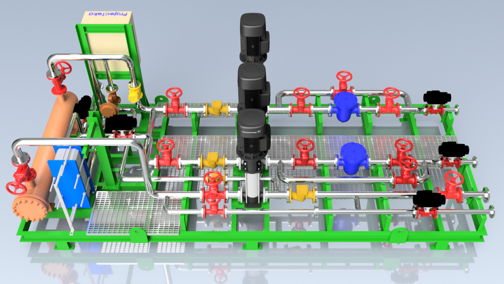 SKID HEAT EXCHANGER - WATER SKID SYSTEM