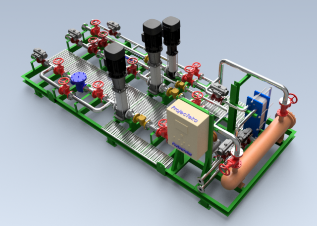SKID HEAT EXCHANGER - WATER SKID SYSTEM