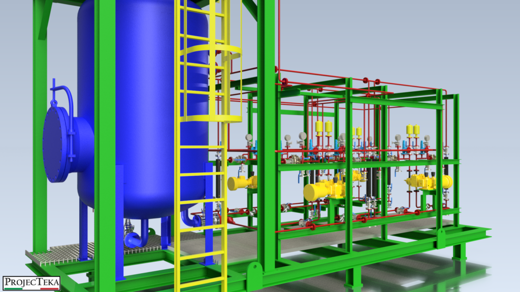 CHEMICAL DOSING SKID CALIBRATION POT METERING PUMP