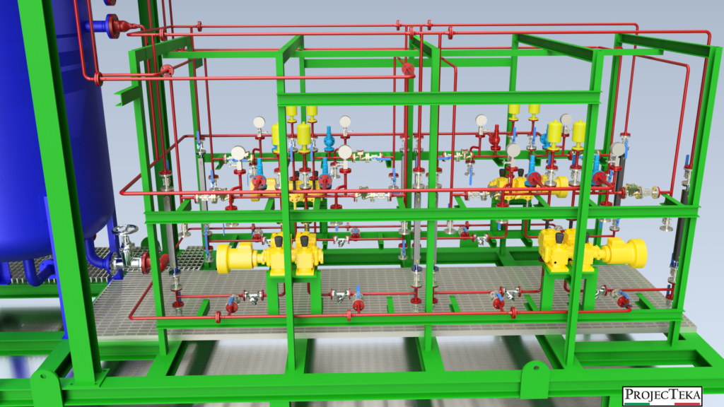 CHEMICAL DOSING SKID CALIBRATION POT METERING PUMP